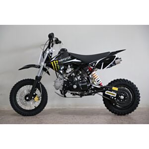 110 CC halv automat motocross med elstart och döskalle design